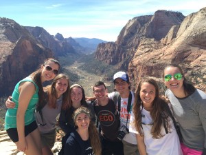 EVS Students on Spring Break at Zion (Spring 2015)