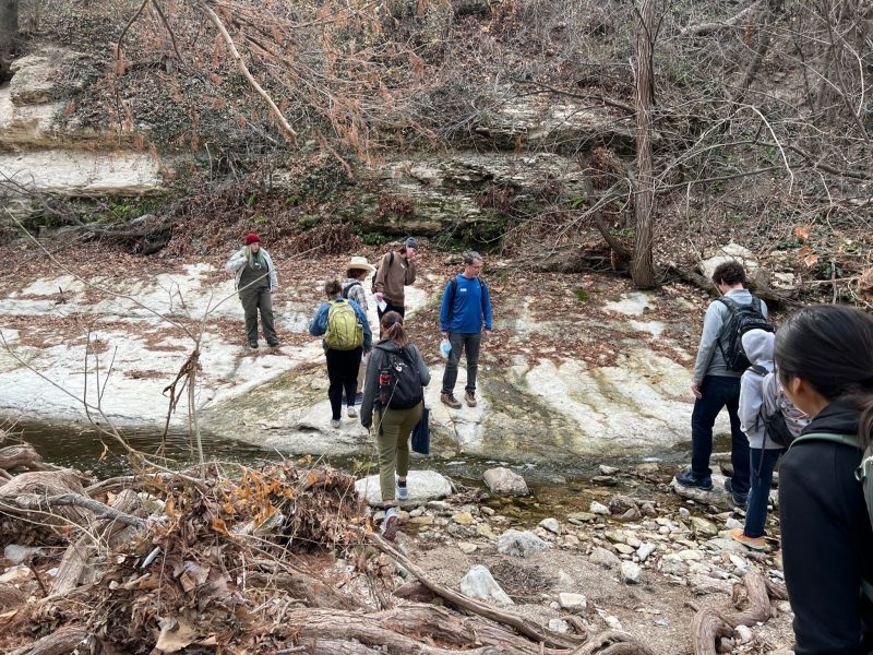 Img 0416 Students And Dr.banner Crossing Waller Ck To Make Some Better Observations