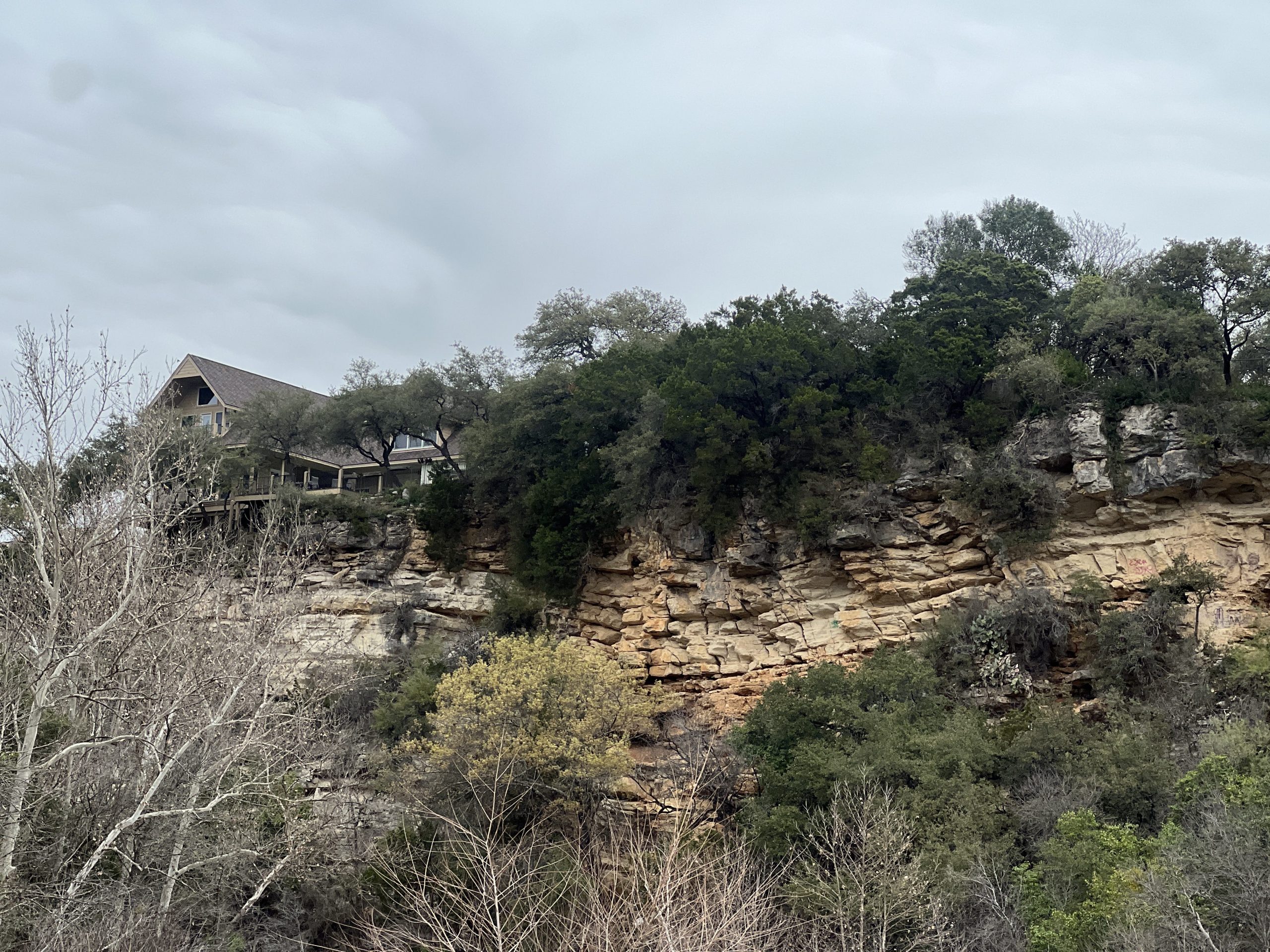 Img 0861.jpg An Older Fault Near Barton Springs Evident By The Similar But Offset Layers Of Rock.