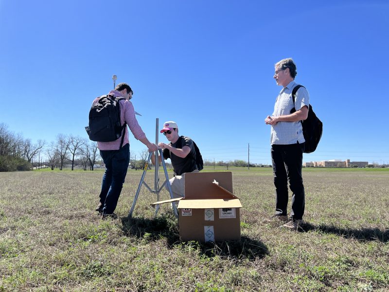 Img 0978 The Ej Class Ta Jake Peterson And Dr. Jay Banner Assisting Sergio Castellanos On The Setup Of An A Research Grade Air Quality Sensor 1